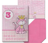 Carte d'anniversaire pour enfants Aujourd'hui, tu as déjà 3 ans, c'est merveilleux !