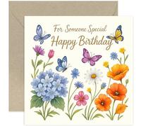 Carte d'anniversaire pour femme avec inscription Someone Special - Intérieur vierge avec enveloppe