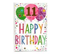 Carte d'anniversaire pour fille de onze (11) ans