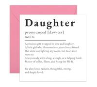 Carte d'anniversaire pour fille - Définition significative - Carte sentimentale pour filles, enfants, adolescents, femmes, beaux-parents, filles, elle de la part de maman ou de papa - Cadeau sincère