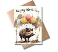 Carte d'anniversaire pour forestiers et chasseurs avec enveloppe - Carte de vœux « Happy Birthday » - Carte cadeau d'anniversaire Happy Birthday - Gardiens de la forêt - Maître forestier - Chasse