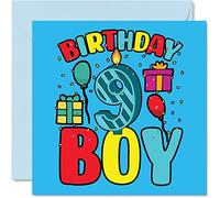 Carte d'anniversaire pour garçon - Carte d'anniversaire pour garçon de 9 ans - Carte d'anniversaire pour garçon de 9 ans - Carte de vœux pour lui