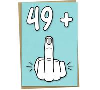 Carte d'anniversaire pour le 50e anniversaire, 49 + 1, carte d'anniversaire amusante pour les femmes ou les hommes de 50 ans, A5
