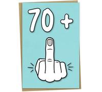 Carte d'anniversaire pour le 71ème anniversaire, 70 + 1, carte d'anniversaire amusante pour homme ou femme de 71 ans, 12,7 x 17,8 cm
