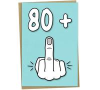 Carte d'anniversaire pour le 81e anniversaire, 80 + 1, carte d'anniversaire amusante pour femmes ou hommes de 81 ans, 12,7 x 17,8 cm