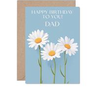 Carte d'anniversaire pour papa - Marguerites sauvages - Carte d'anniversaire pour papa de la part de son fils, fille, cartes de vœux d'anniversaire A5 à fleurs florales
