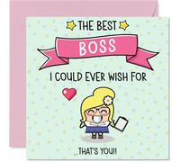 Carte d'anniversaire pour patron - The Best I Could Ever Wish For - Carte d'anniversaire pour patron de la part d'un collègue employé, 145 mm jolies cartes de vœux d'anniversaire