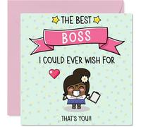 Carte d'anniversaire pour patron - The Best I Could Ever Wish For - Carte d'anniversaire pour patron de la part d'un collègue employé, 145 mm jolies cartes de vœux d'anniversaire