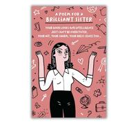 Carte d'anniversaire pour sœur face douloureuse de la part d'un frère - Carte d'anniversaire avec beaucoup d'images - 15,2 x 22,9 cm