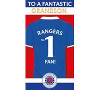 Carte d'anniversaire Rangers FC personnalisable avec autocollants, carte d'anniversaire pour fan de football Glasgow Rangers