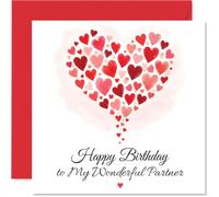 Carte d'anniversaire romantique, pleine d'amour