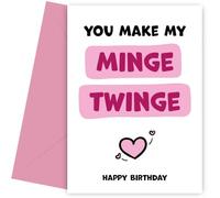 Carte d'anniversaire Rude - Minge Twinge - Carte d'anniversaire pour petit ami ou mari | Cheeky and Hilarious