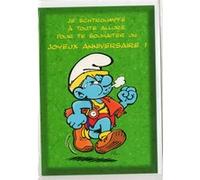 Carte d'anniversaire schtroumpf (28) multicolore G
