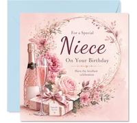 Carte d'anniversaire sincère pour nièce, célébrez avec style