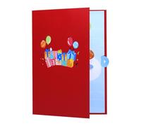 Carte d'anniversaire stéréoscopique verte en papier pliable recyclable pour les occasions spéciales et les échanges familiaux Carte de vœux en papier durable