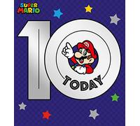 Carte d'anniversaire Super Mario pour 10e anniversaire, carte d'anniversaire pour enfants pour 10e anniversaire, carte Super Mario pour enfants, carte d'anniversaire sous licence officielle
