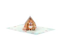 Carte d'anniversaire sur le thème des animaux de compagnie faite à la main avec enveloppe, élégante carte de vœux unisexe pour anniversaire de mariage
