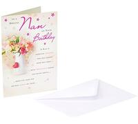 Carte d'anniversaire traditionnelle Nan - 17,8 x 12,7 cm - Piccadilly Greetings