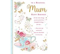Carte d'anniversaire traditionnelle pour maman - 10 x 7 pouces - Piccadilly Greetings