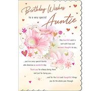 Carte d'anniversaire traditionnelle Tante 9 x 15 cm - Piccadilly Greetings