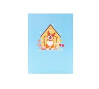 Carte d'anniversaire unique avec motif animal de compagnie coloré faite à la main avec enveloppe, carte postale d'anniversaire de mariage, carte postale, carte d'amitié, carte de reconnaissance