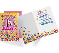 Carte d'anniversaire unique PR-335 avec des chiffres fantastiques pour 13 Célébrez ce jour spécial dans un style étonnant