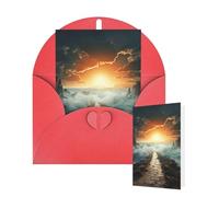 Carte d'anniversaire vierge 10 x 15 cm avec enveloppes divisées sur le chemin de la mer, cartes de vœux pour toutes les occasions, cartes « Thinking of You » pour mariage, invitation d'affaires