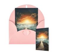 Carte d'anniversaire vierge 10 x 15 cm avec enveloppes divisées sur le chemin de la mer, cartes de vœux pour toutes les occasions, cartes « Thinking of You » pour mariage, invitation d'affaires