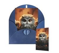 Carte d'anniversaire vierge de 10 x 15 cm avec enveloppes, jolie chouette, carte de vœux pour bébé, pour toutes les occasions, cartes « Thinking of You » pour mariage, invitation d'affaires