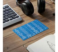 Carte d'apprentissage CW Morse Code en aluminium pour transmission radio, carte gravée double face bleu-vert, surface réfléchissante et design léger portable 8,6 x 5,4 cm