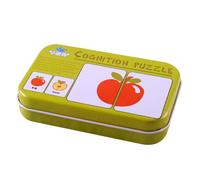 Carte D'Apprentissage Pour Bébé, Carte Cognitive Avec Boîte De Transport En Fer, Outil D'Apprentissage De L'Anglais Pour Enfants, Outils Éducatifs Montessori, Mini Jeu De Bureau