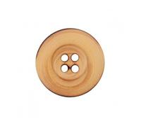 Carte de 1 bouton Bois beige 4 trous 30mm - Union Knopf
