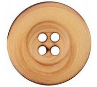 Bouton Bois beige 4 trous 30 MM X 1 - Union Knopf