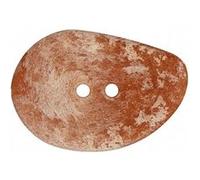 Carte de 1 bouton galet navette acajou 2 trous 54mm - Union Knopf(...) - Marron Marron G