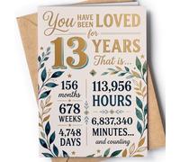 Carte de 13e anniversaire pour garçon ou fille - Cadeau de 13e anniversaire ou décorations pour neveu ou nièce - Cartes de vœux pour fils ou fille avoisinant 13 ans - Carte d'anniversaire unique pour