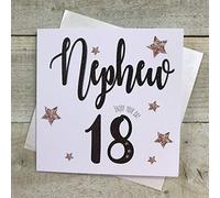 Carte de 18e anniversaire pour neveu - Carte finie à la main - Mots par White Cotton Cards MT21-18