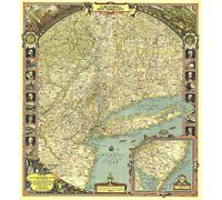 Carte de 1939 des quartiers de la ville de New York