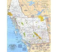 Carte de 1978 de la Colombie britannique, de l'Alberta et du territoire du Yukon
