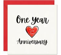 Carte de 1er anniversaire pour petit ami, petite amie, carte de premier anniversaire de couple