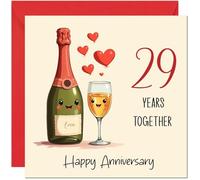 Carte de 29e anniversaire pour homme et femme - Carte d'anniversaire de 29 ans pour petite amie, petit ami, partenaire, cartes de vœux pour lui et elle