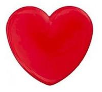Carte de 3 boutons Coeur à queue 12mm - Prym(...) - Rouge Rouge G