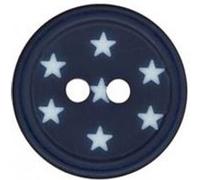 Carte de 3 boutons étoiles polyester 2 trous 12mm - Prym(...) - Marine Bleu Marine Bleu G