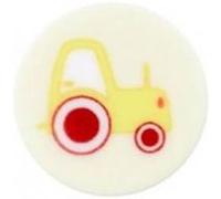 Carte de 3 boutons Tracteur Jaune 15mm - Union Knopf(...) - Jaune G