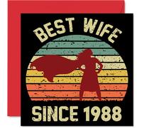 Carte de 37e anniversaire pour femme de son mari Meilleure pouse depuis 1988 Je t'aime cadeaux Joyeux 37e anniversaire de mariage pour parte
