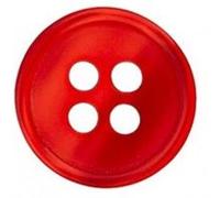 Carte de 4 boutons chemises 4 trous 12mm - Prym(...) - Rouge Rouge G