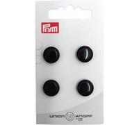 Carte de 4 boutons Rond en polyester à queue 12mm - Prym(...) - Noir Noir G