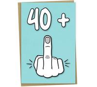 Carte de 41e anniversaire, 40 + 1, Carte d'anniversaire drôle pour femme ou homme de 41 ans, A5
