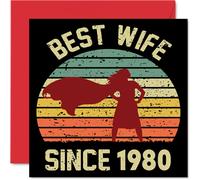Carte de 45e anniversaire pour femme de son mari Meilleure pouse depuis 1980 Cadeaux I Love You Cartes de joyeux 45e anniversaire de mariage