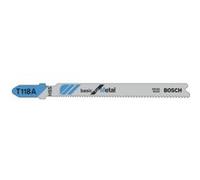 Bosch 5x Lames de scie sauteuse T 118 A Basic for Metal (pour Tôles en acier, Tôles en acier, Longueur 92 mm, Professional Accessoire Scie sauteuse)