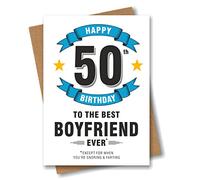 Carte de 50e anniversaire pour petit ami - Best Boyfriend Ever Execept for When You're Snoring - 50